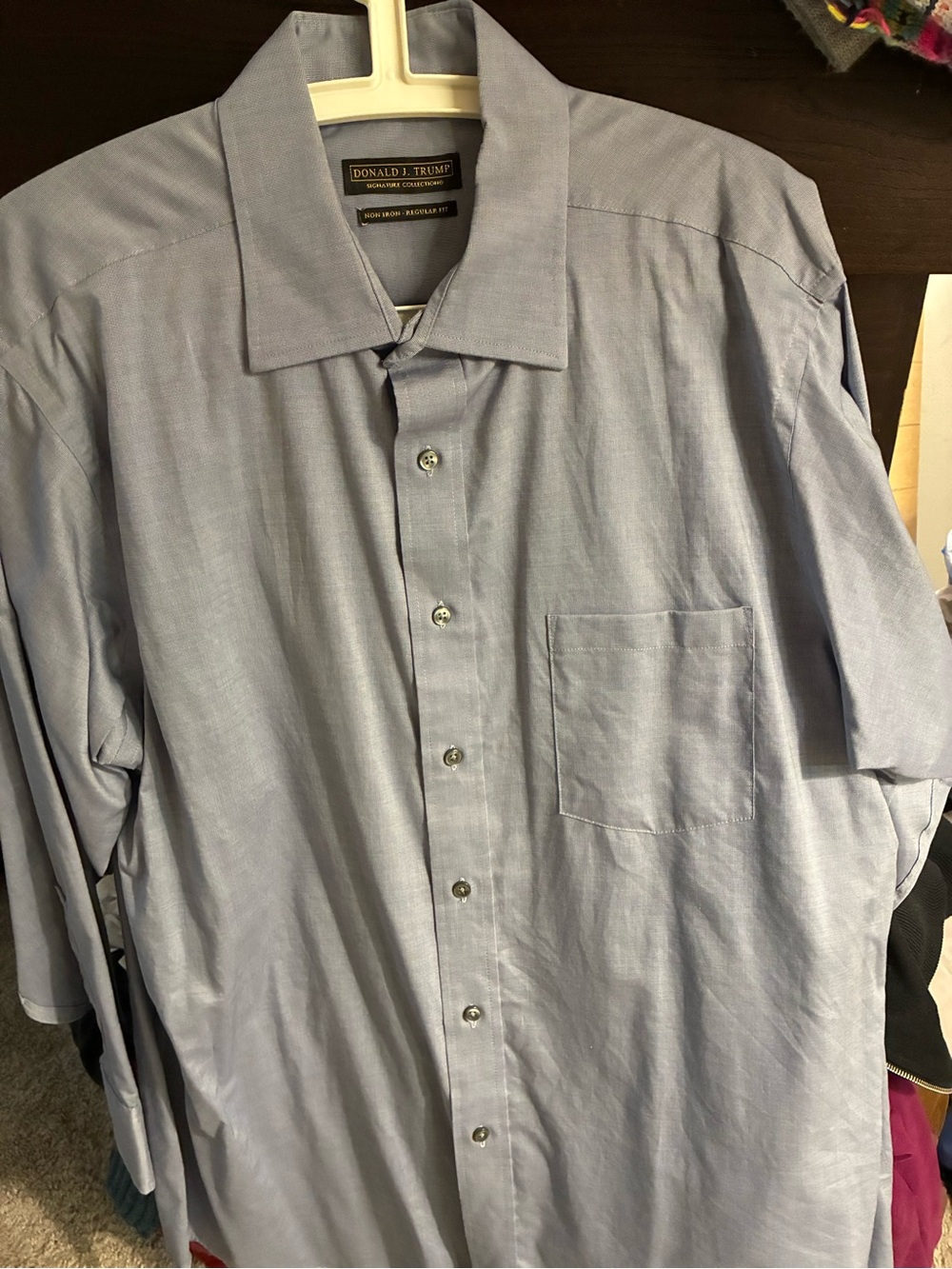 Donald J. Trump Signature Collection Light Blue Dress Shirt 17 32/33